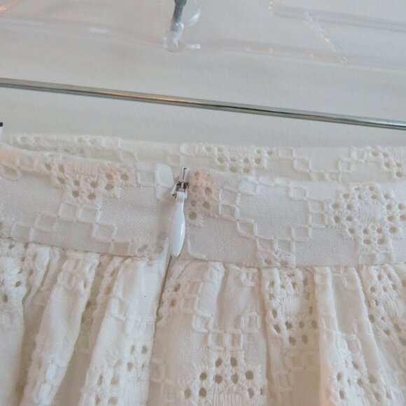 BEC + BRIDGE White Eyelet Lace Midi Skirt Coastal Neutral Boho - Size US 4 - Picture 10 of 14